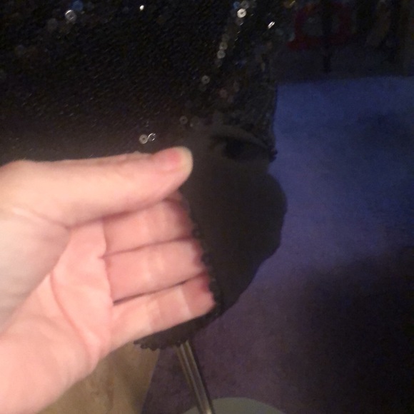 Black Sequin Mini Dress 👗 By Celine by Champion - Picture 10 of 14